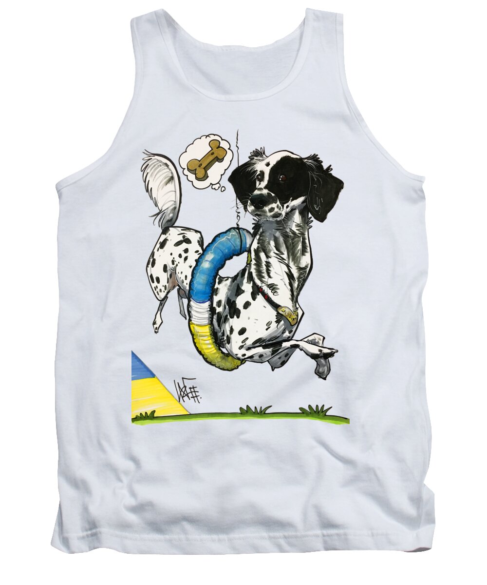 Pet Portrait Tank Top featuring the drawing Berenbaum 3022 by Canine Caricatures By John LaFree