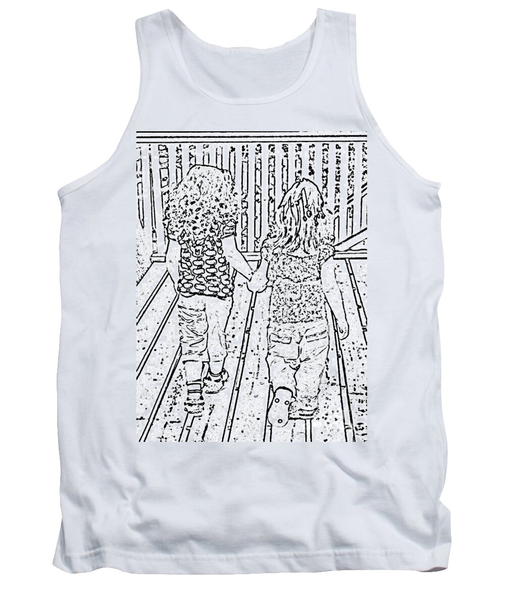Best Friends Tank Top featuring the photograph Best Friends Forever by Barbara A Griffin