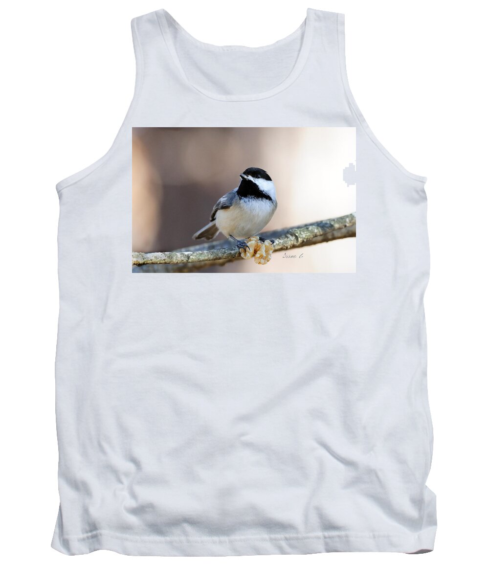 Black-capped Chickadee Tank Top featuring the photograph Black-capped Chickadee by Diane Giurco