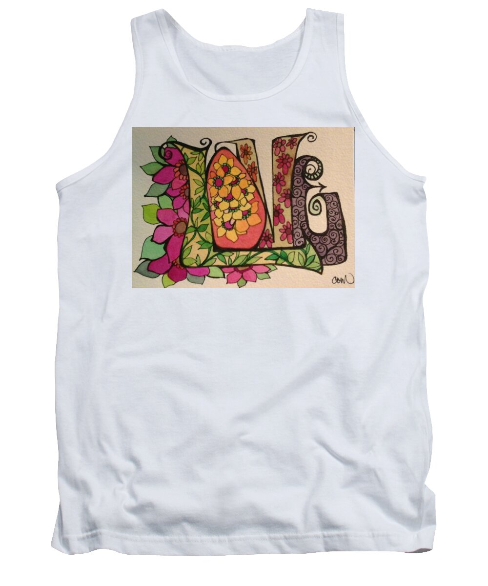Love Tank Top featuring the painting Blooming Love by Claudia Cole Meek