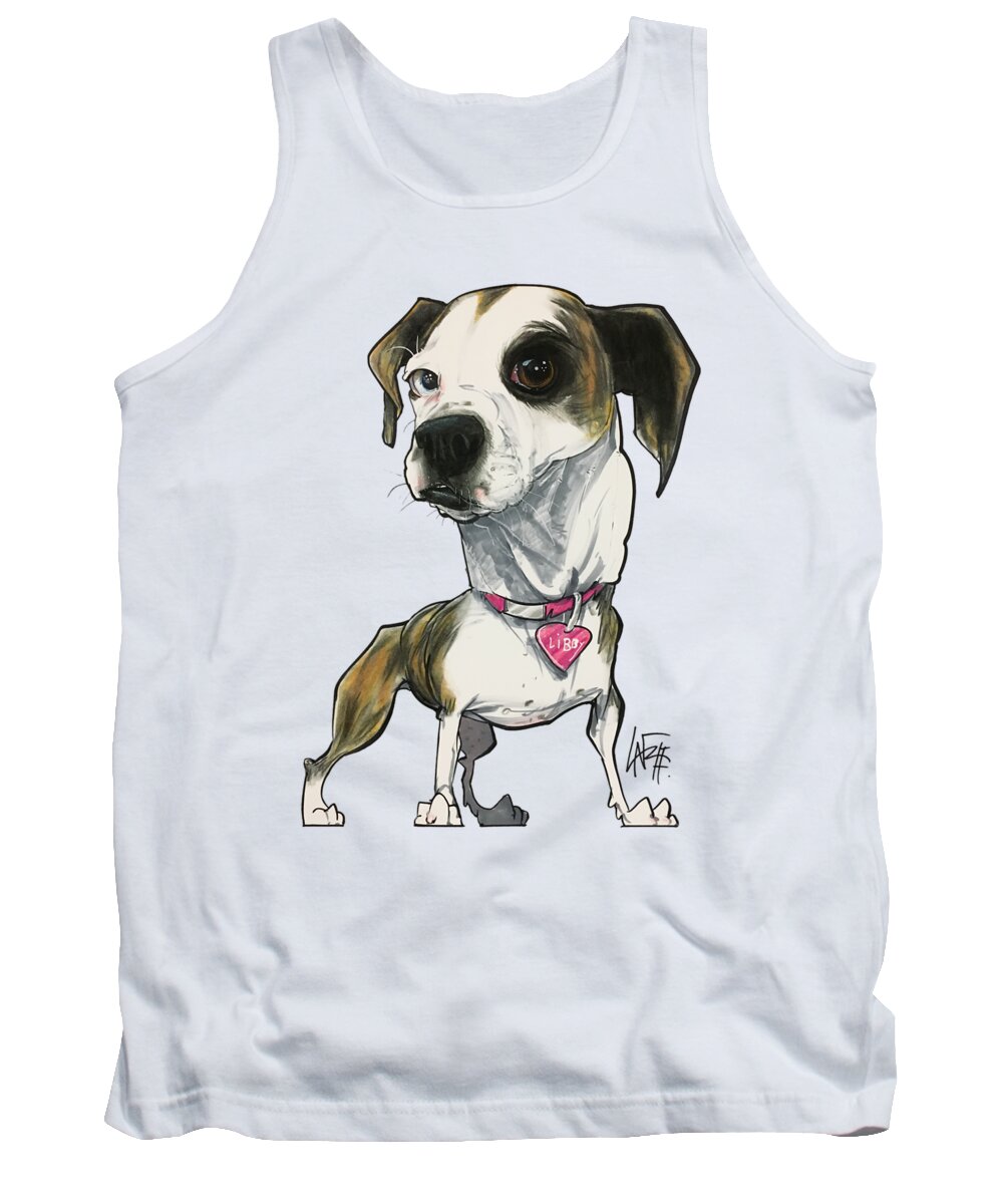 Bosco Tank Top featuring the drawing Bosco 7-1502 LIBBY by Canine Caricatures By John LaFree