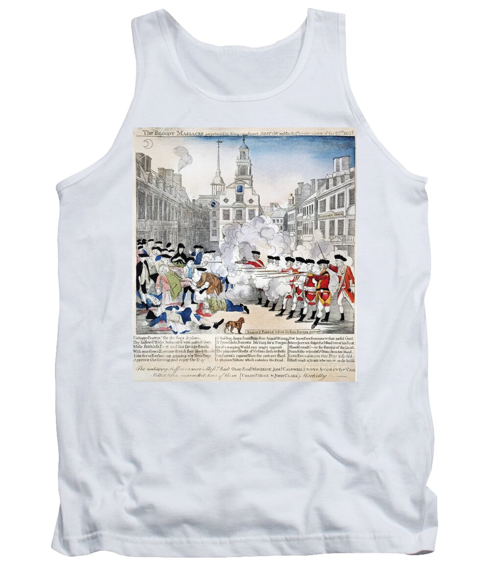 1770 Tank Top featuring the photograph Boston Massacre, 1770 by Granger