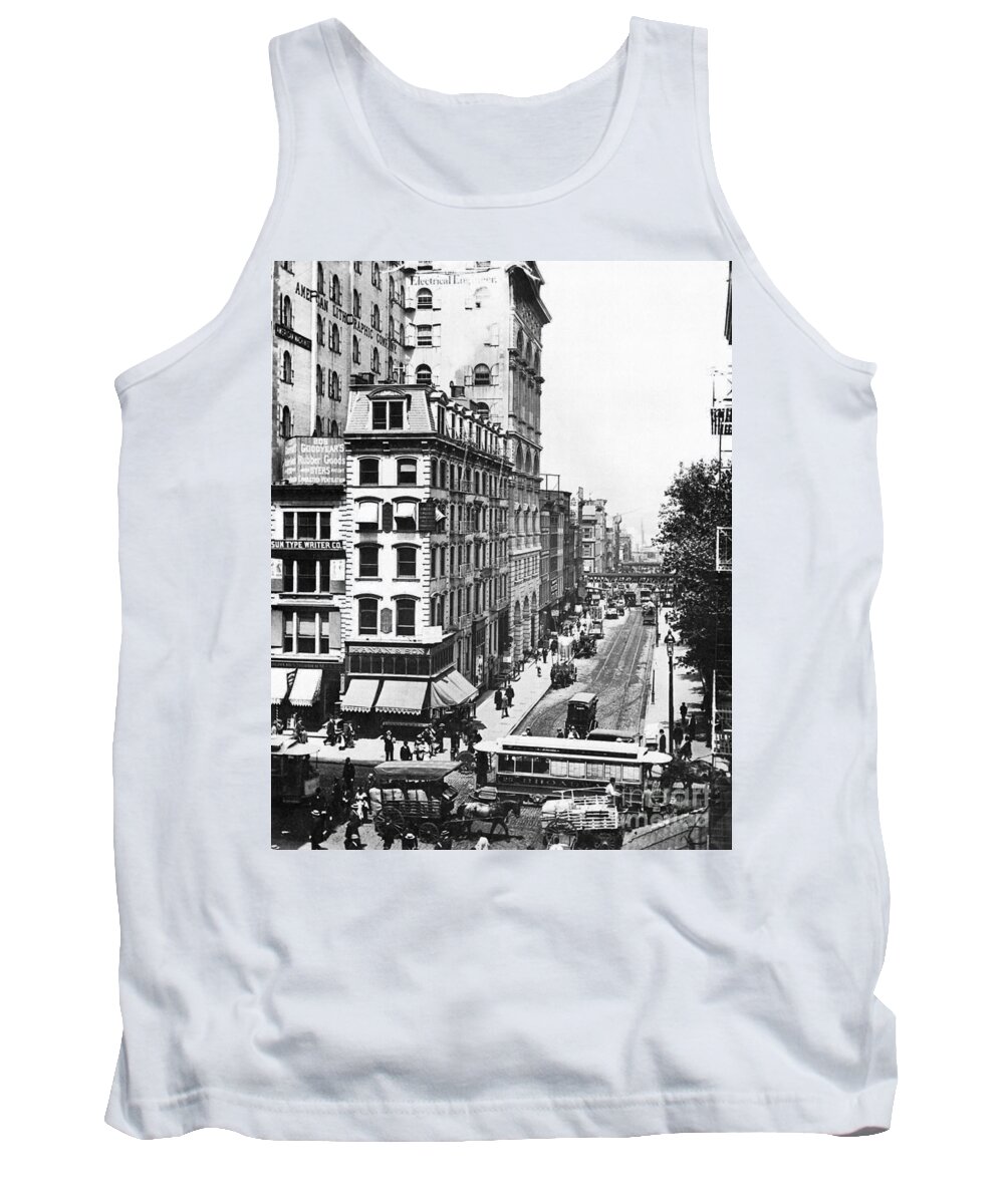 1892 Tank Top featuring the photograph BROADWAY TRAFFIC, c1892 by Granger
