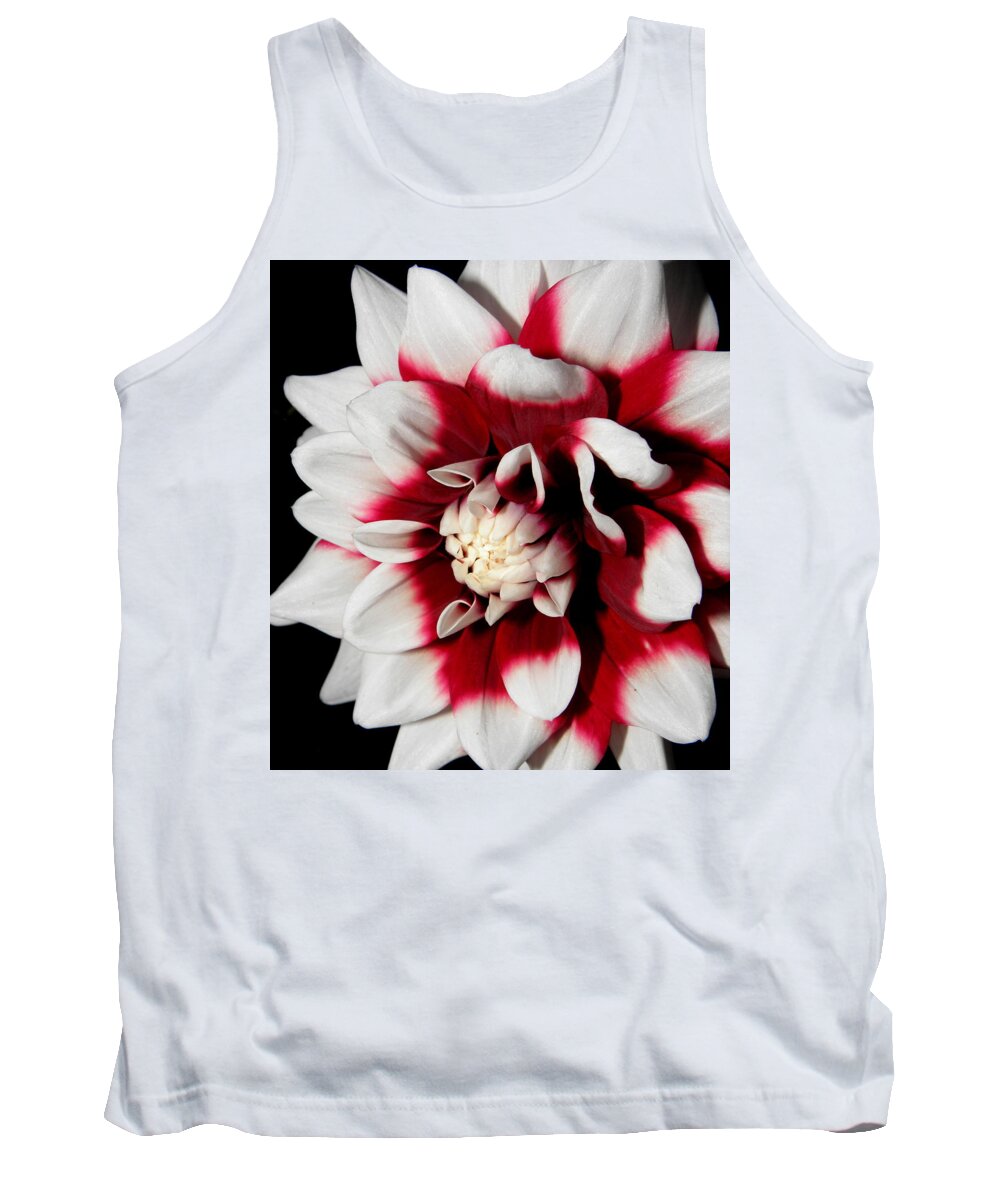 Red Tank Top featuring the photograph Bursts Of Reds And White by Kim Galluzzo