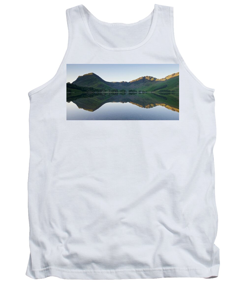 Buttermere Tank Top featuring the photograph Buttermere Reflections by Stephen Taylor