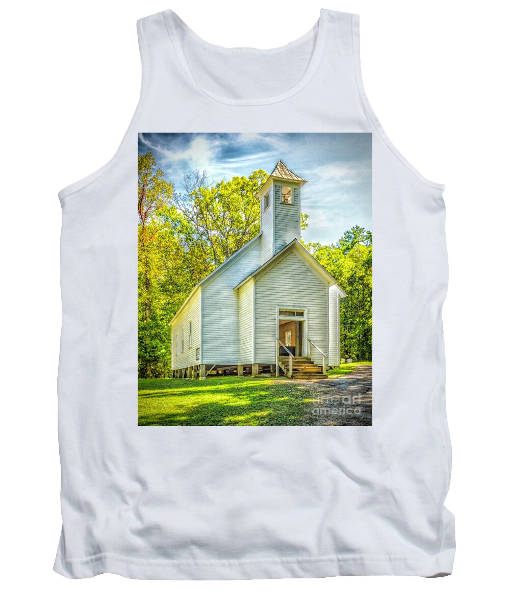 National Park Tank Top featuring the photograph Cades Cove Missionary Baptist Church by Nick Zelinsky Jr