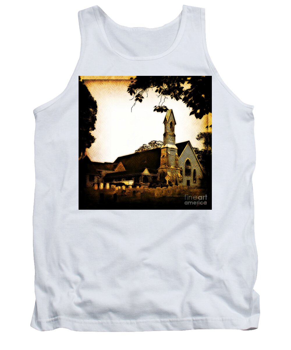 Church Tank Top featuring the photograph Calvary Episcopal Church by Leslie Revels