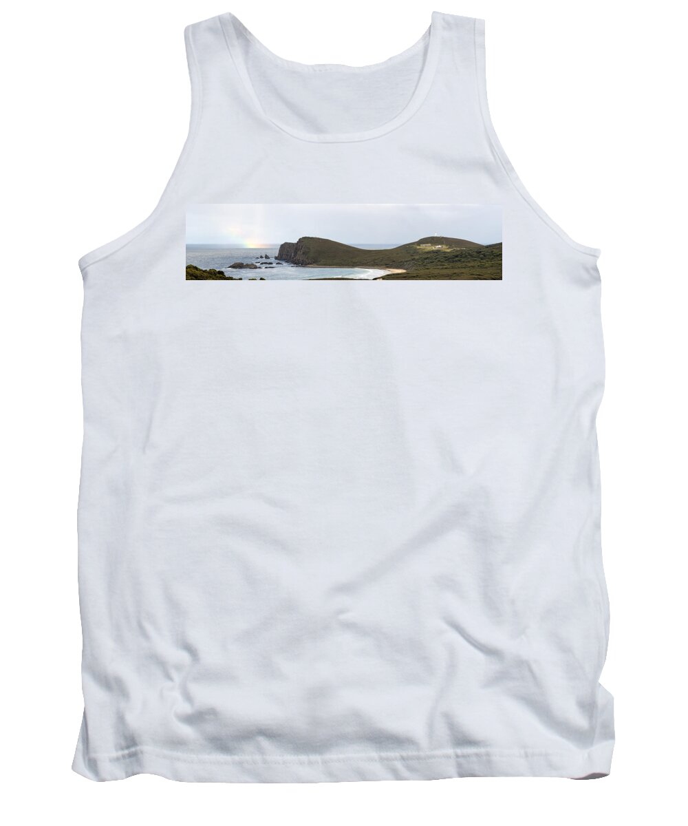  Rainbow Tank Top featuring the photograph Cape Bruny Lighthouse by Anthony Davey
