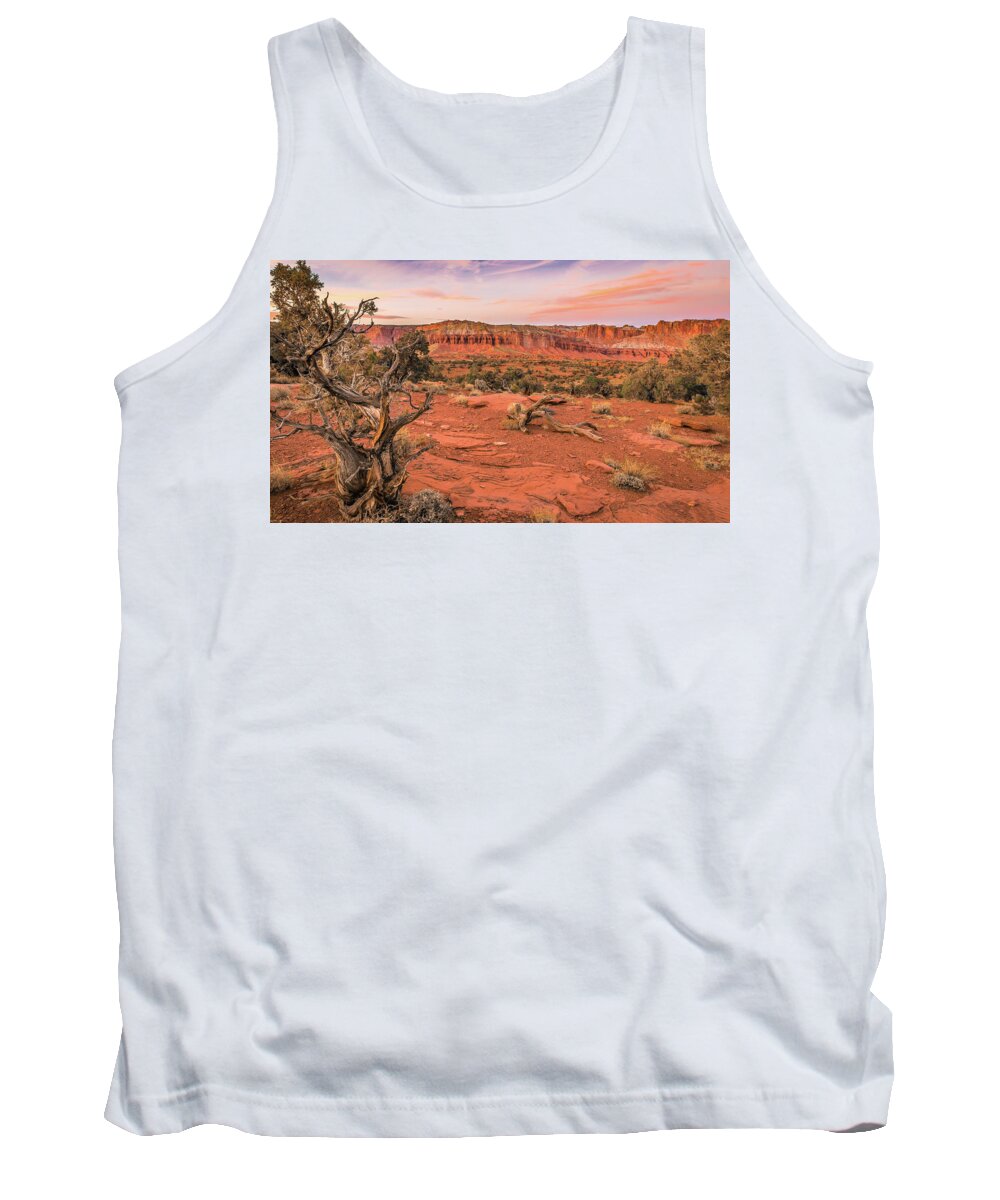 Capitol Reef Tank Top featuring the photograph Capitol Reef Dusk by Judi Kubes