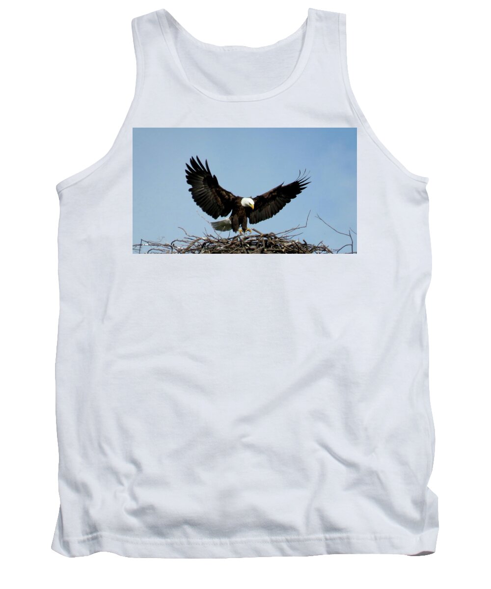 1000 Islands Tank Top featuring the photograph Cape Vincent Eagle by Dennis McCarthy