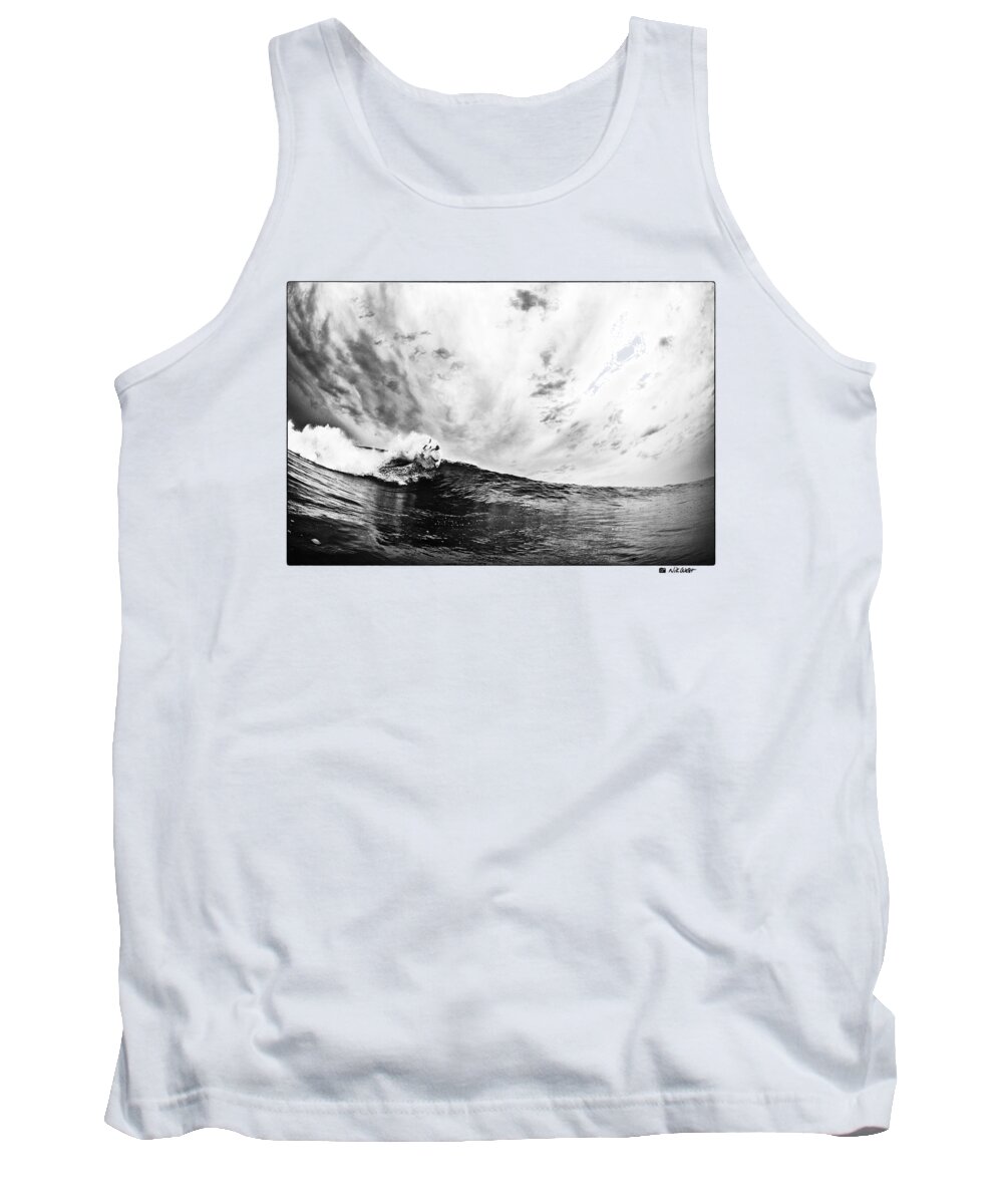 Surfing Tank Top featuring the photograph carve signature T by Nik West