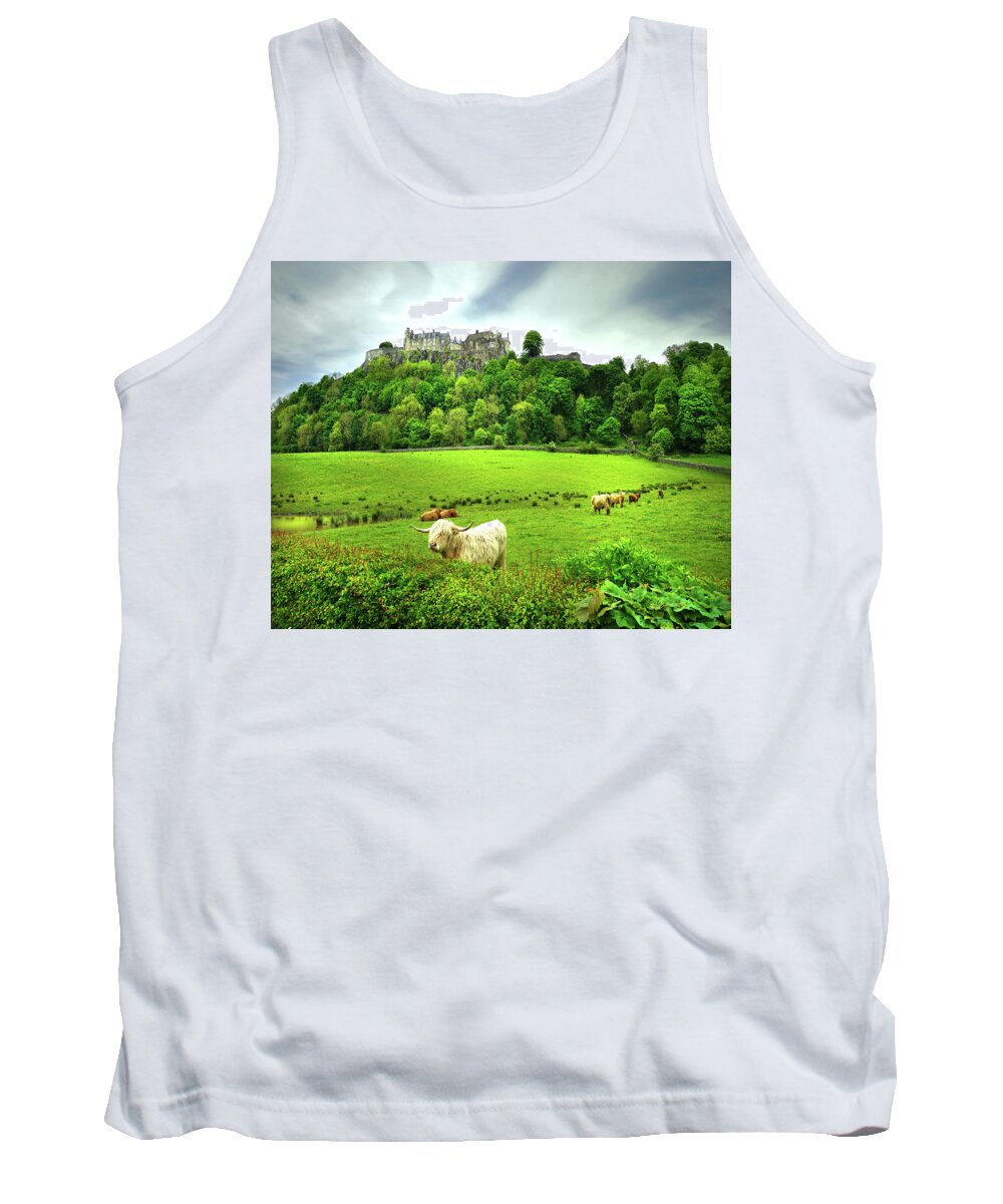Castle Tank Top featuring the digital art Castle and the Coo by Vicki Lea Eggen