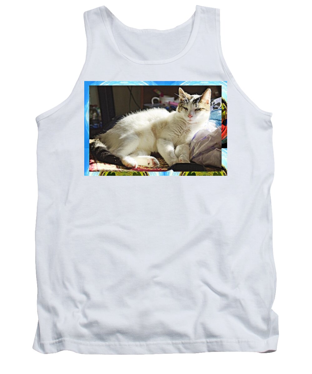 Cats Tank Top featuring the photograph Cat 4 by Karl Rose
