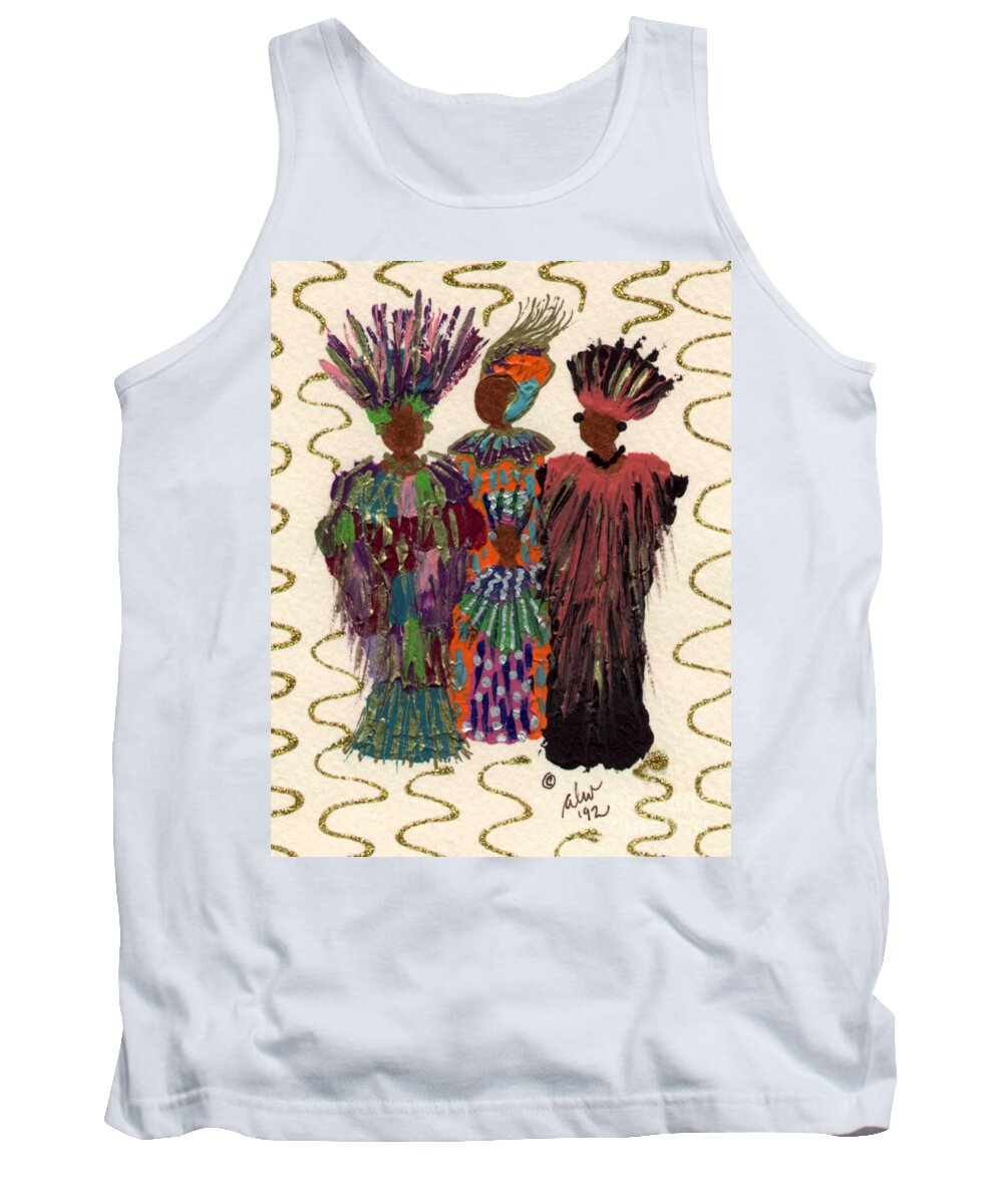 Women Tank Top featuring the mixed media Celebration by Angela L Walker