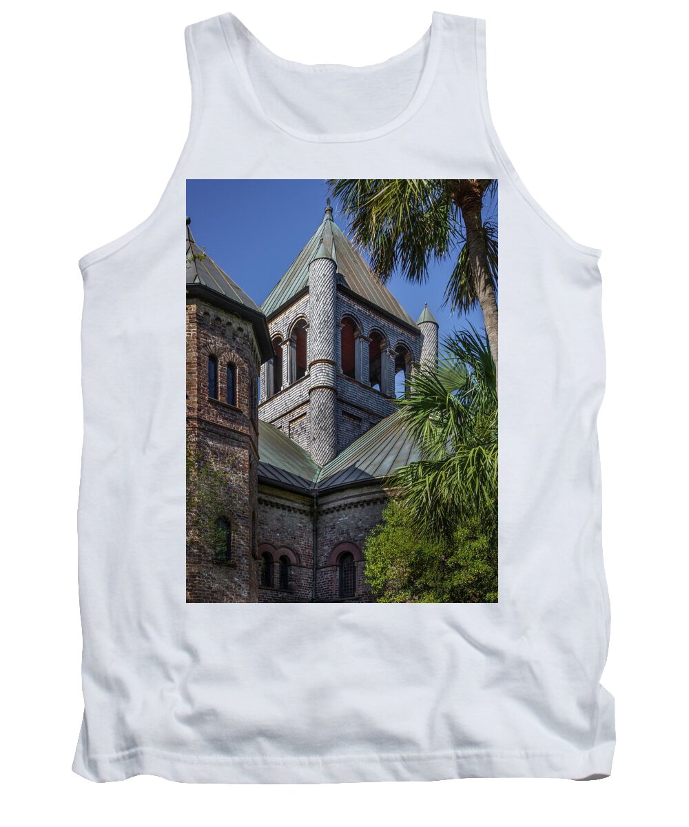 Charleston Tank Top featuring the photograph Charleston Historic Church by James Woody