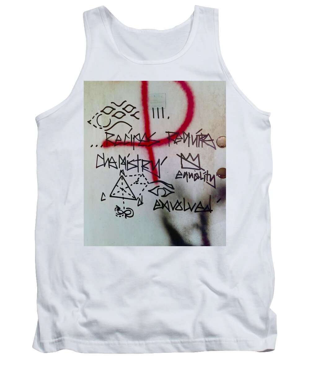 Graffiti Tank Top featuring the drawing Chemistry by Aort Reed