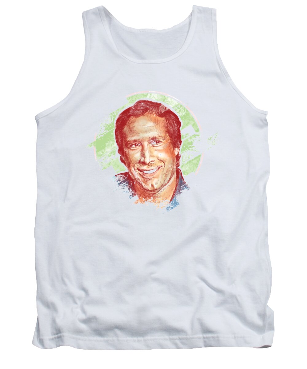 Chadlonius Tank Top featuring the digital art Chevy Chase by Chad Lonius