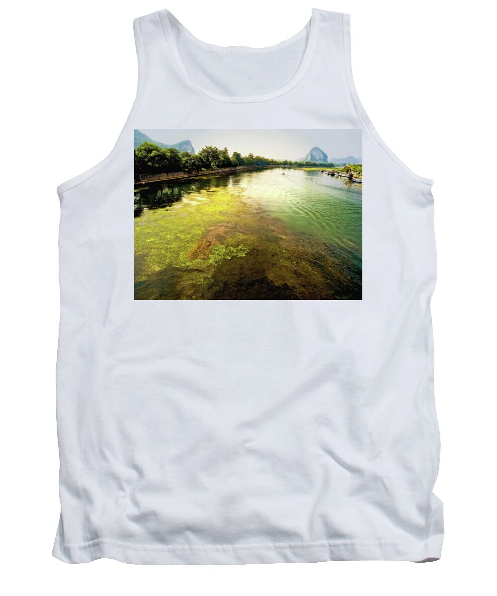China Tank Top featuring the photograph China Guilin landscape scenery photography-16 by Artto Pan