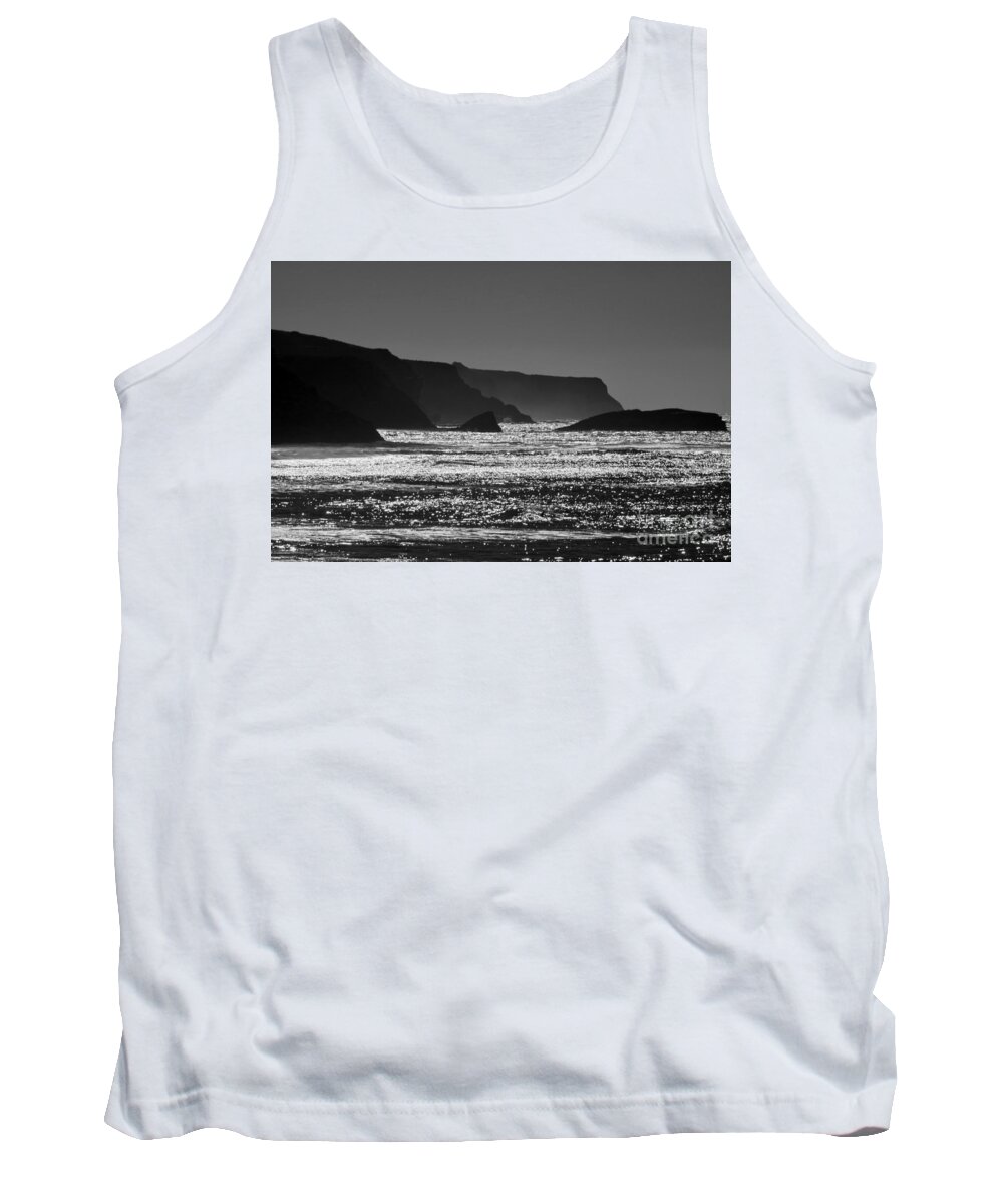 California Tank Top featuring the photograph Cliffs in Profile on California Coast by Kimberly Blom-Roemer
