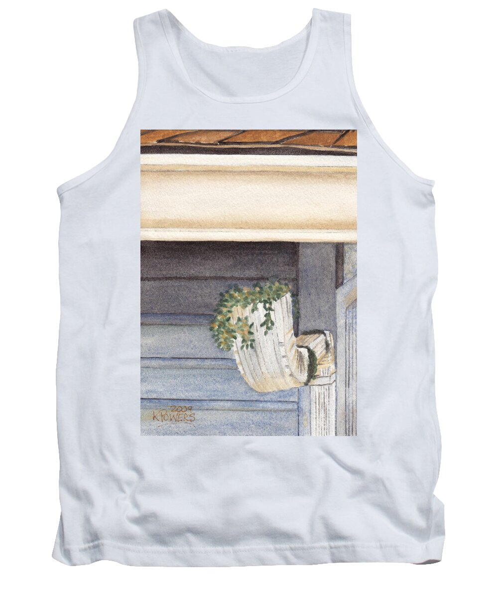 Gutter Tank Top featuring the painting Climbing Out Of The Gutter by Ken Powers