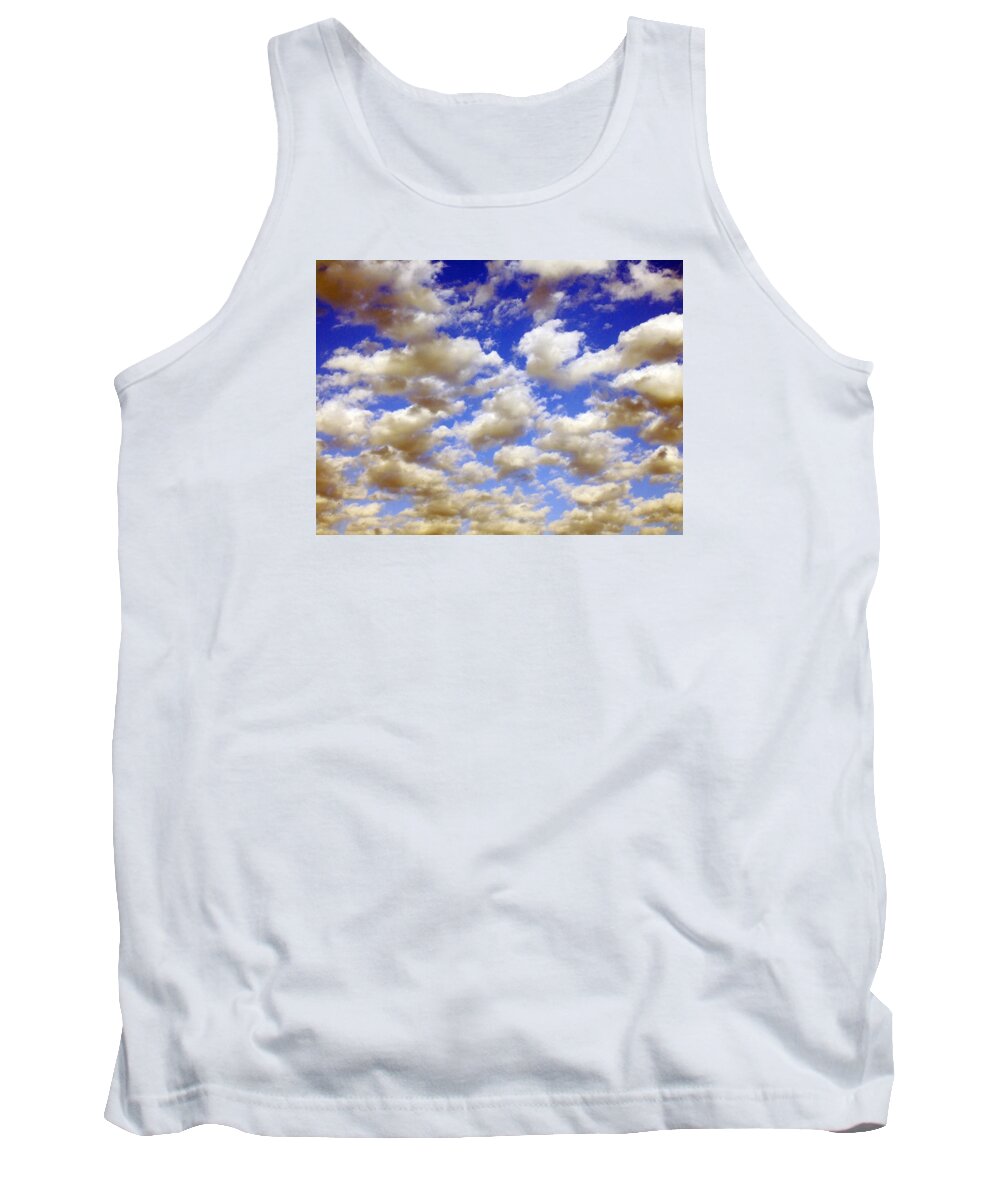 Clouds Tank Top featuring the digital art Clouds Blue Sky by Jana Russon