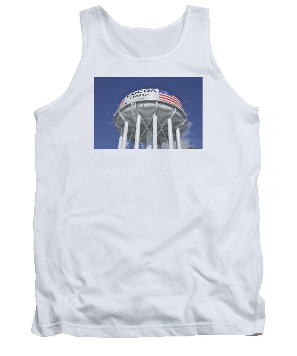 Water Tower Tank Top featuring the photograph Cocoa Florida Water Tower by Bradford Martin