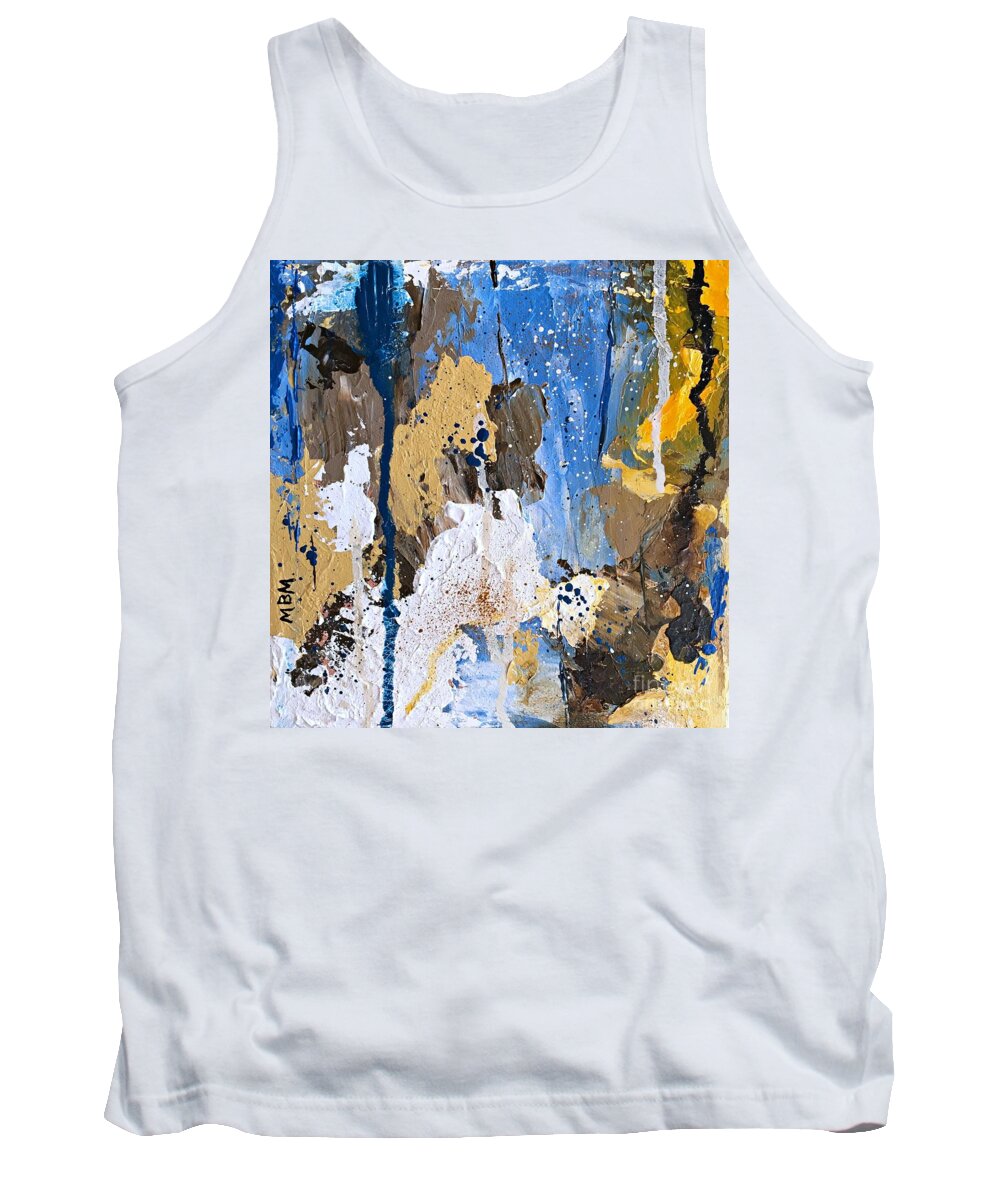 Abstract Art Tank Top featuring the painting Color Play no. 1 by Mary Mirabal
