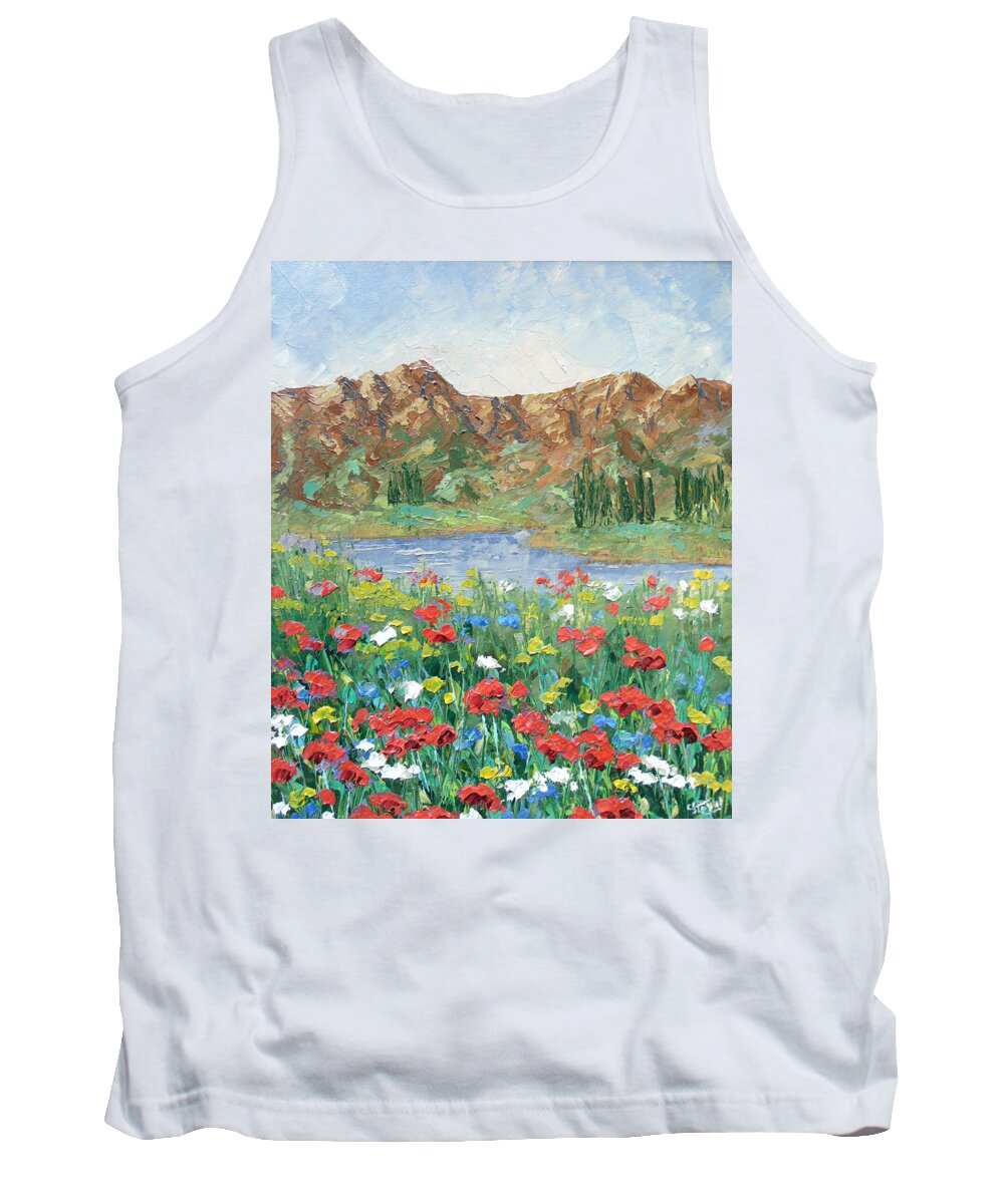 Provence Tank Top featuring the painting Colorado by Frederic Payet