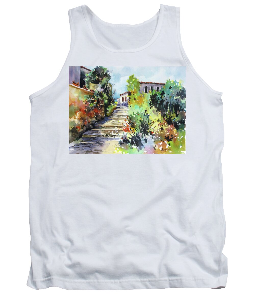 Spain Tank Top featuring the painting Colors of Spain by Rae Andrews