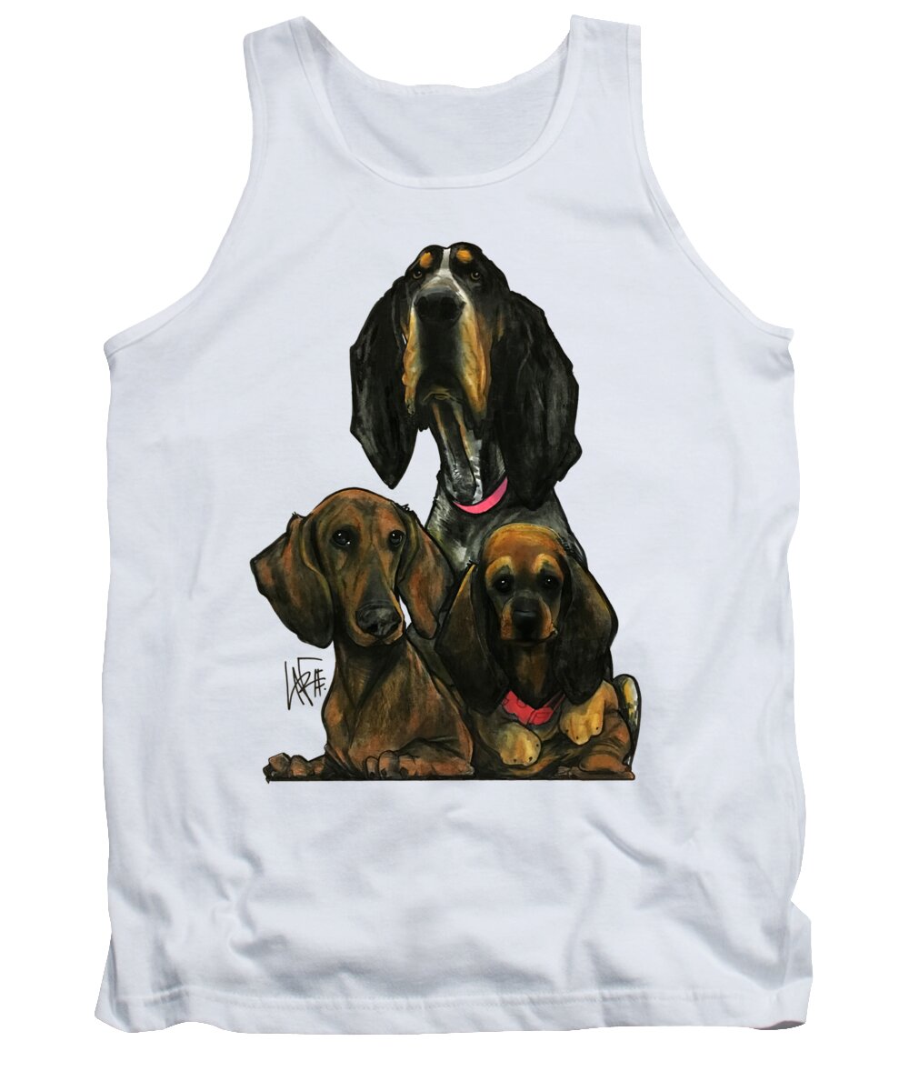 Hounds Tank Top featuring the drawing Crowhurst 3007 by Canine Caricatures By John LaFree