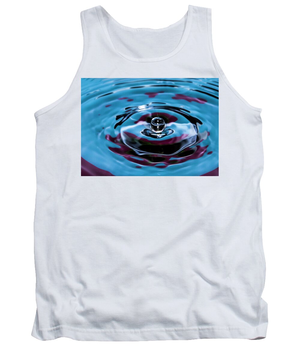 Macro Tank Top featuring the photograph Crystal Ball Blue by Ginger Stein