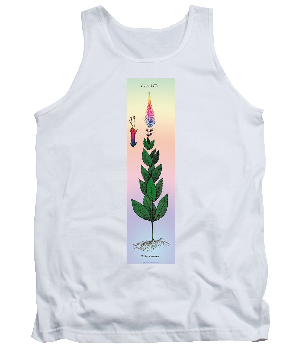 Culver's Root Tank Top featuring the digital art Culvers Root by Eric Edelman
