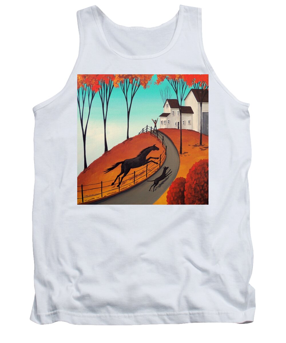 Art Tank Top featuring the painting Daily Competition by Debbie Criswell