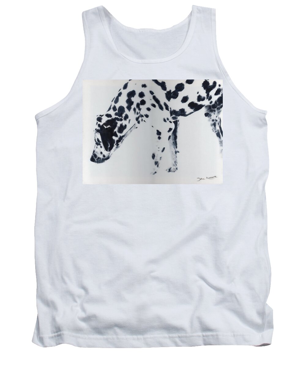 Dalmation Tank Top featuring the painting Dalmation by John Neeve
