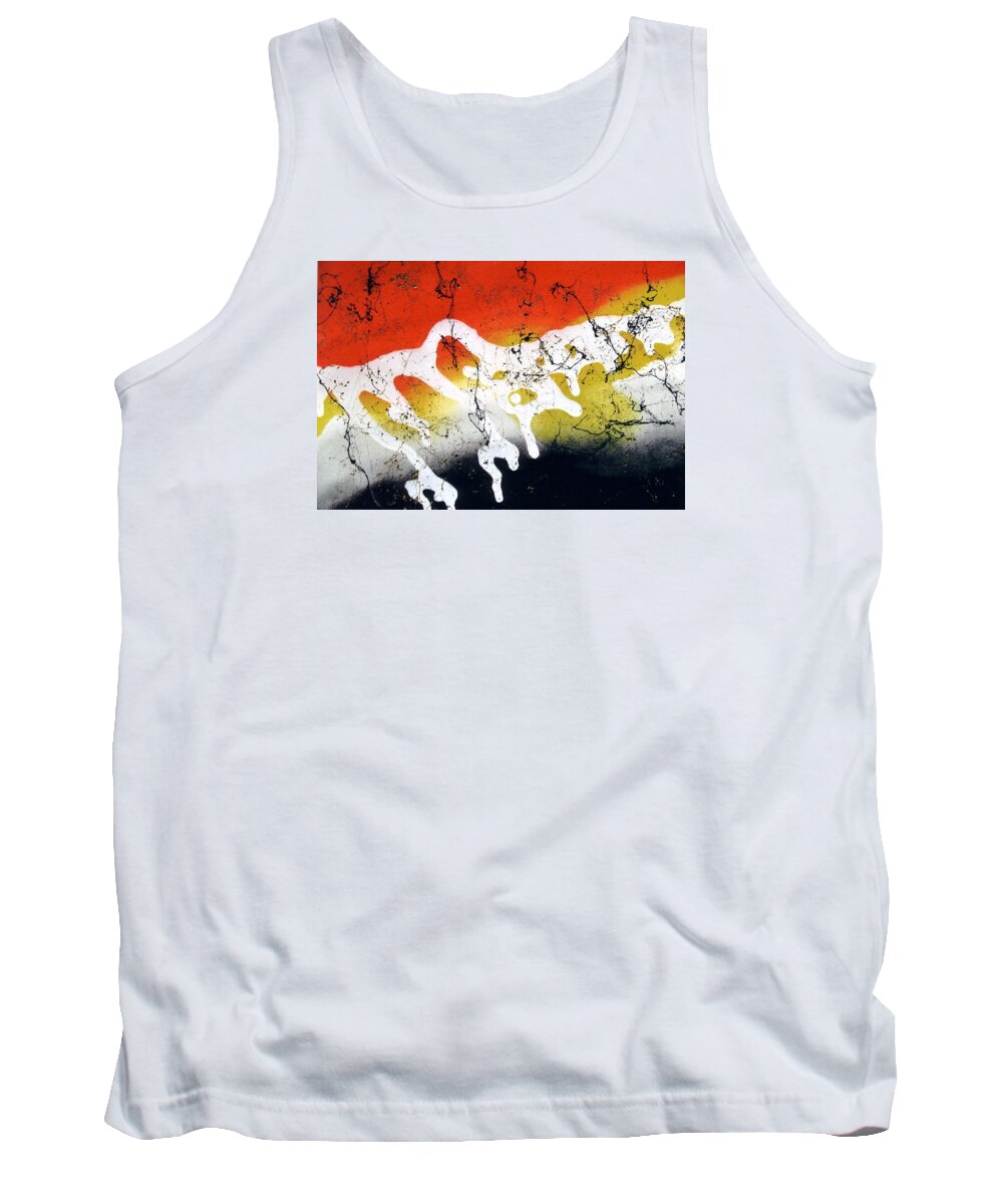 Abstract Tank Top featuring the painting Dawn by Louise Adams