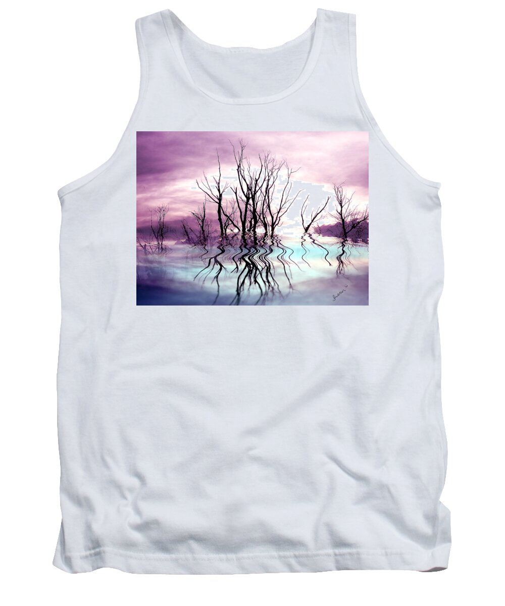  Photo Artwork Tank Top featuring the photograph Dead Trees colored version by Susan Kinney