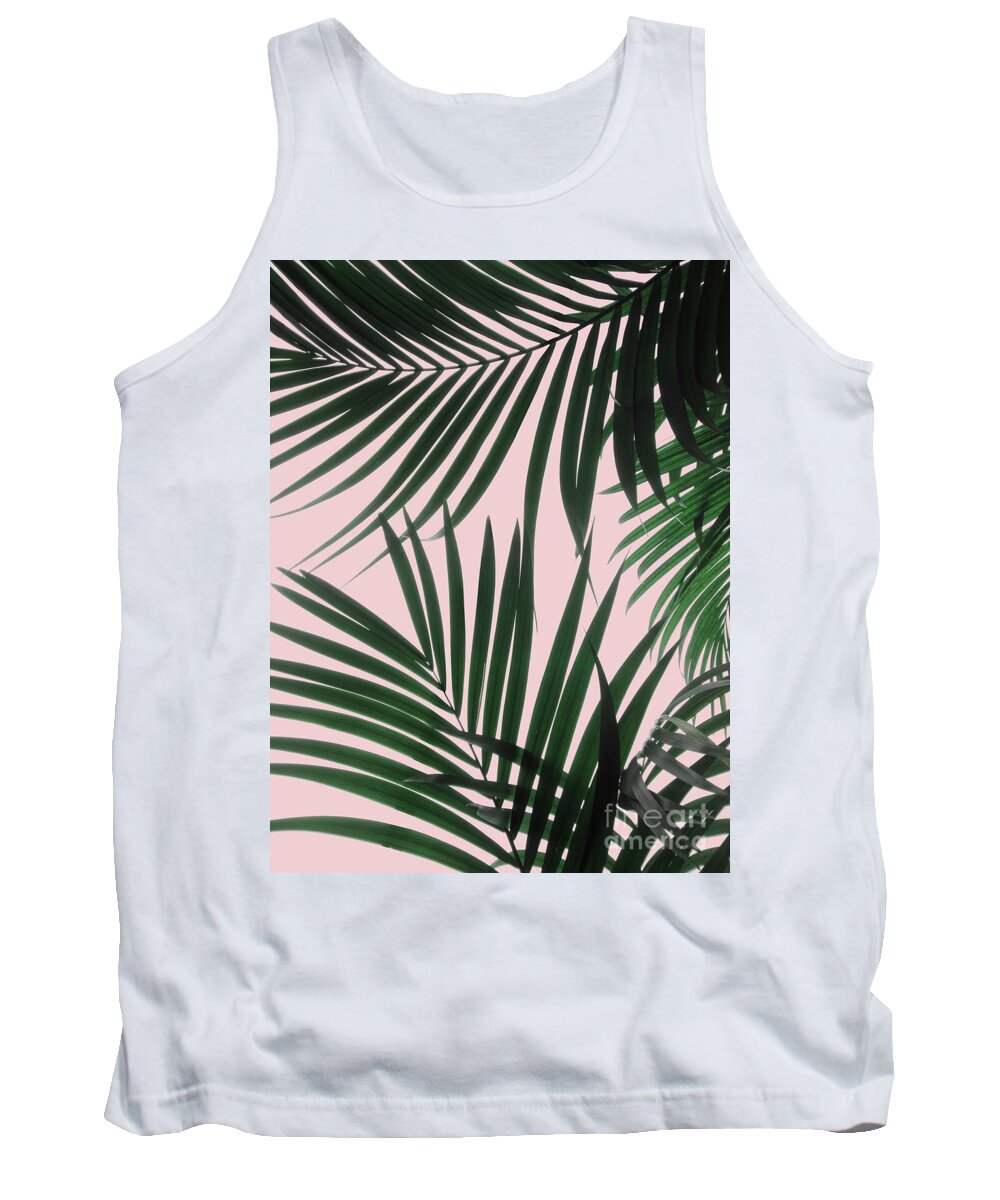 Delicate Tank Top featuring the mixed media Delicate Jungle Theme by Emanuela Carratoni
