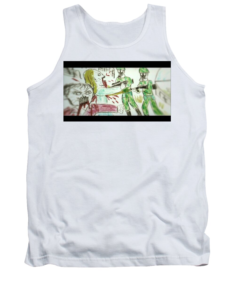 Descendents Tank Top featuring the digital art Descendents by Maye Loeser