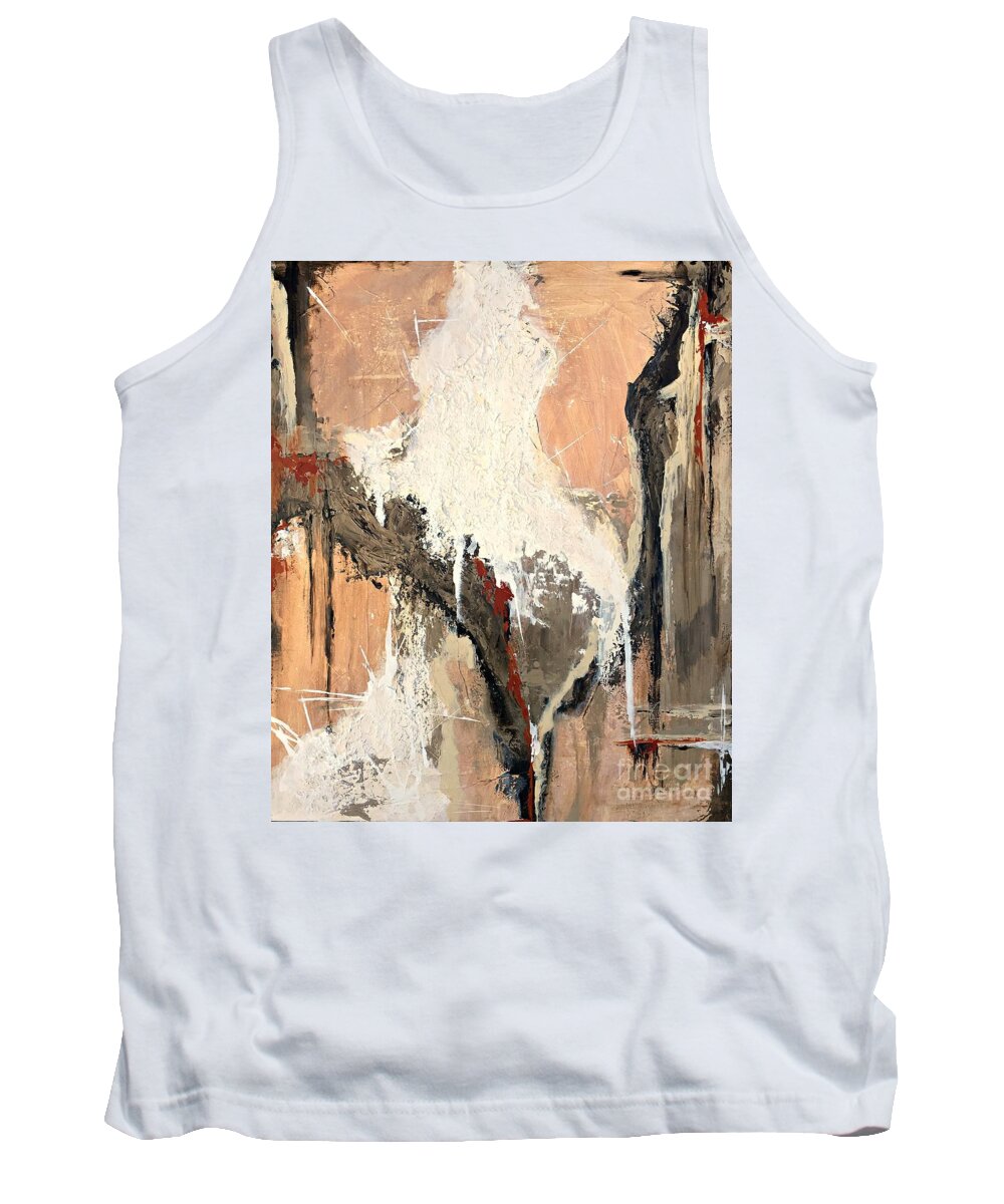 Abstract Tank Top featuring the painting Desert Varnish by Mary Mirabal