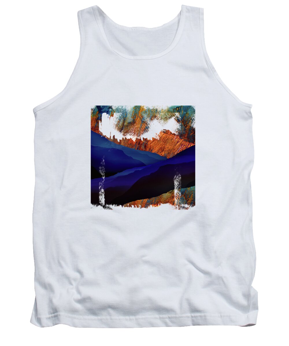 Abstract Tank Top featuring the digital art Divided by Katherine Smit