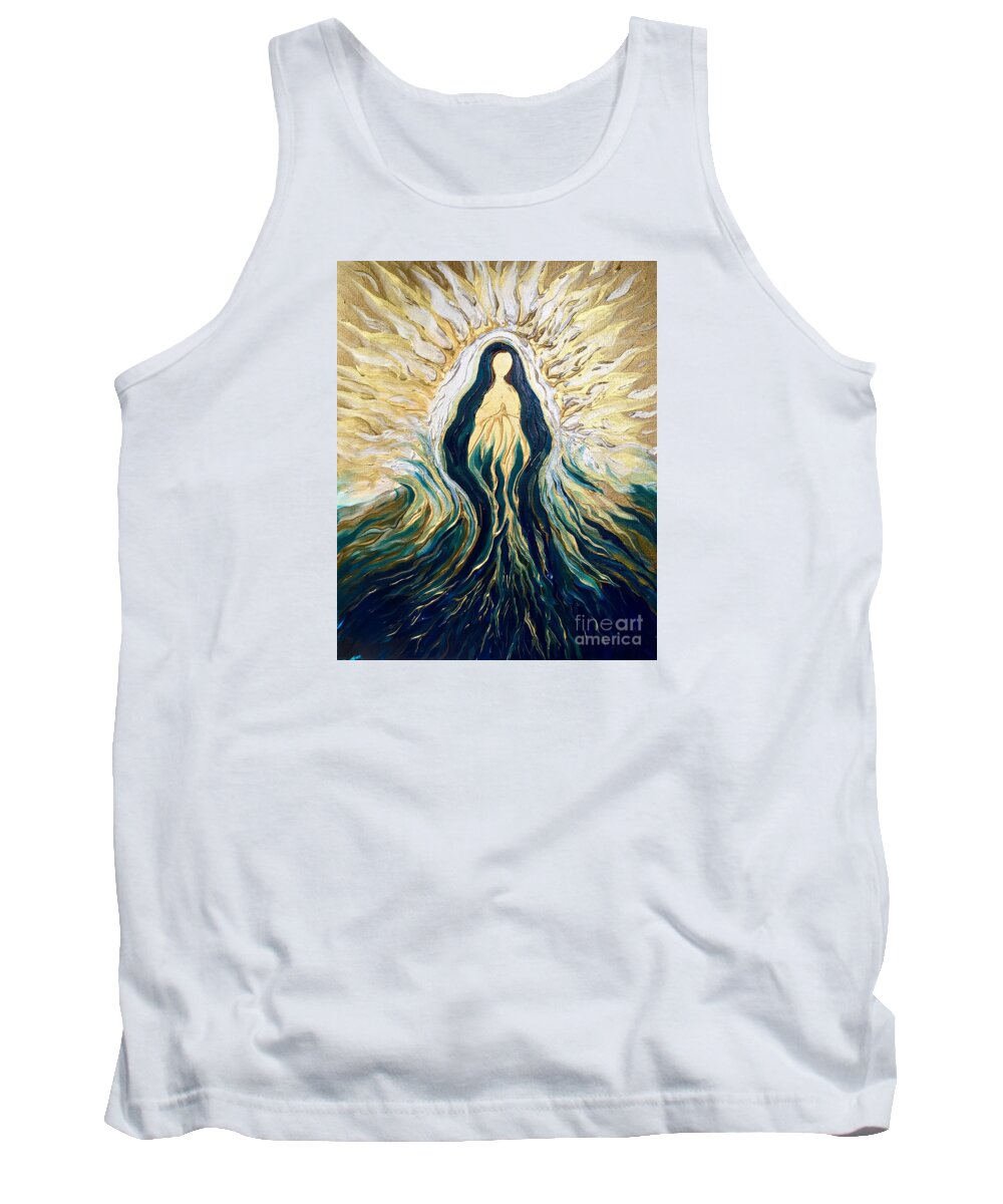 Divine Tank Top featuring the painting Divine Mother by Michelle Pier