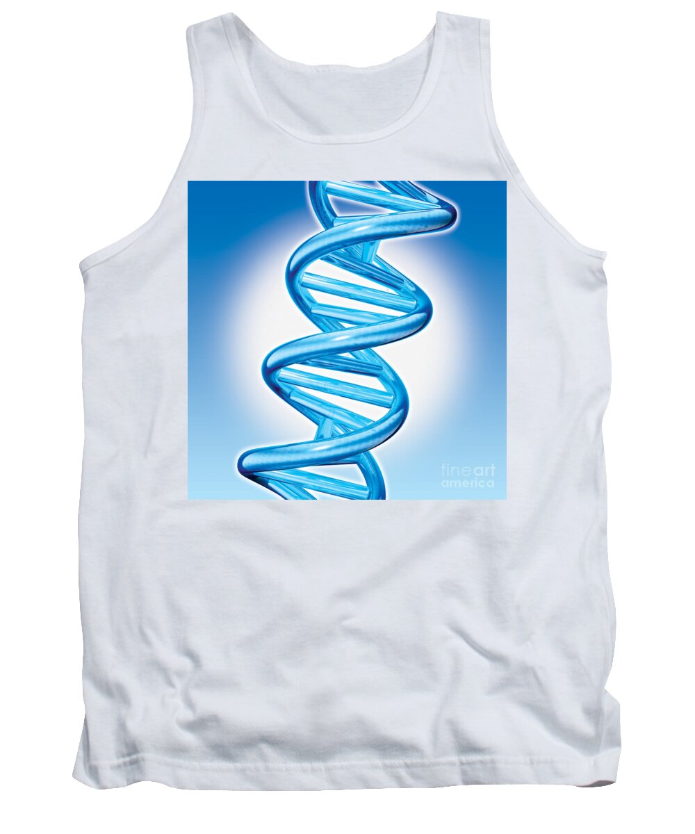 Dna Tank Top featuring the digital art DNA Double Helix by Marc Phares and Photo Researchers