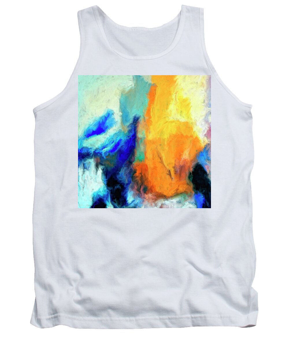 Don't Look Down Tank Top featuring the painting Don't Look Down by Dominic Piperata
