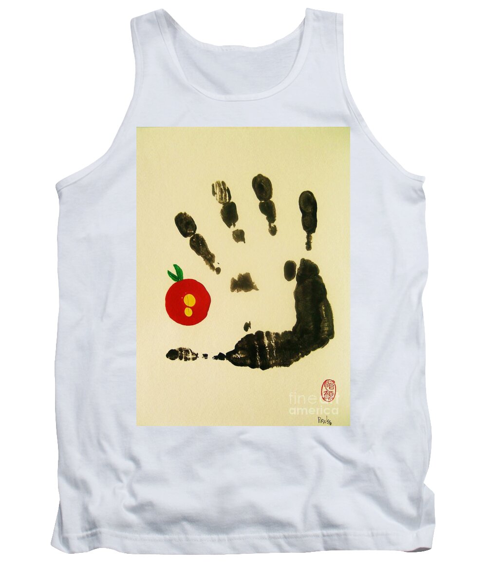 Original: Abstract Tank Top featuring the painting Don't touch me by Thea Recuerdo