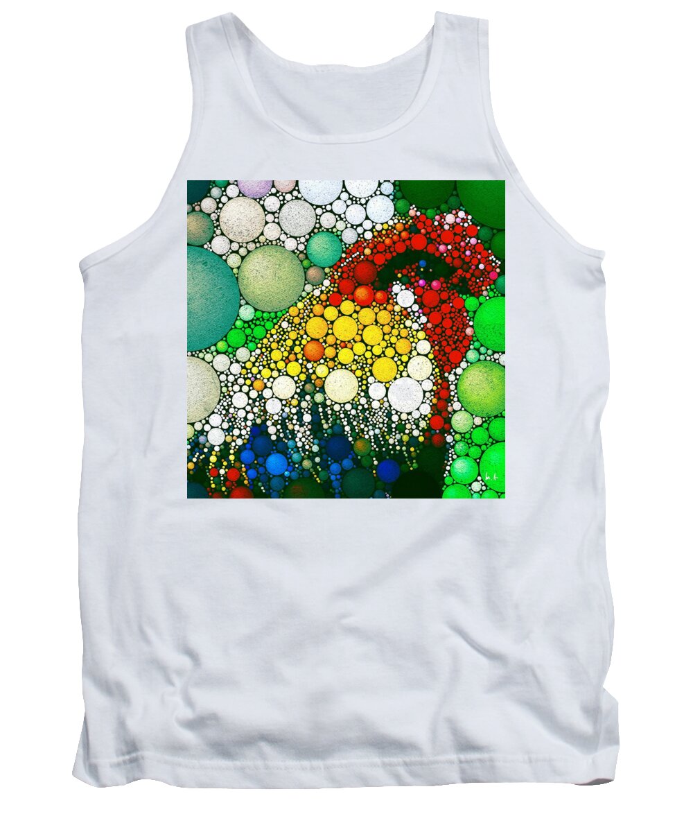 Dotty Doodle Doo Tank Top featuring the digital art Dotty Doodle Doo by Mark Taylor