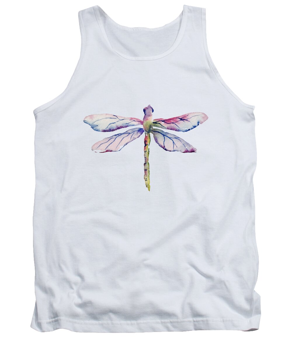 Dragonfly Tank Top featuring the painting Dragonfly I by Liana Yarckin