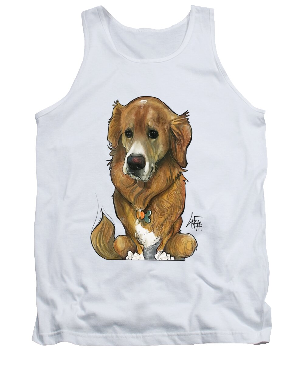 Canine Caricature Tank Top featuring the drawing Dubell-Smith 3183 2 by Canine Caricatures By John LaFree