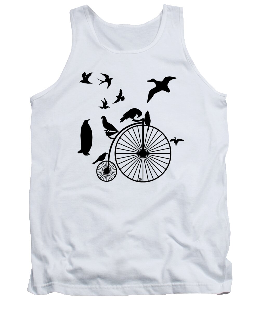 Birds Tank Top featuring the digital art Dude the Birds are Flocking Transparent Background by Barbara St Jean