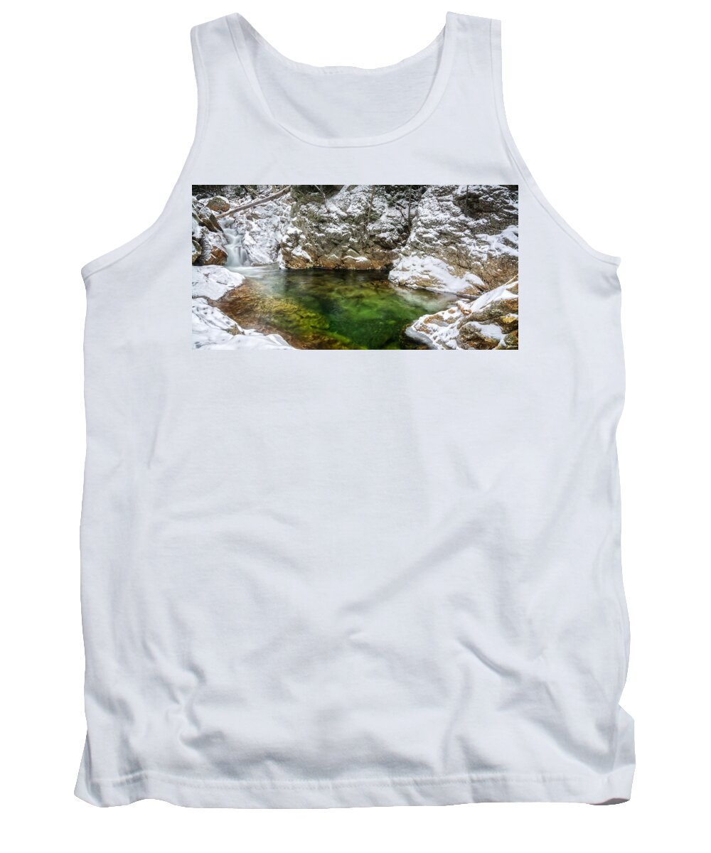 Emerald Pool Tank Top featuring the photograph Emerald Pool Ellis River NH by Michael Hubley