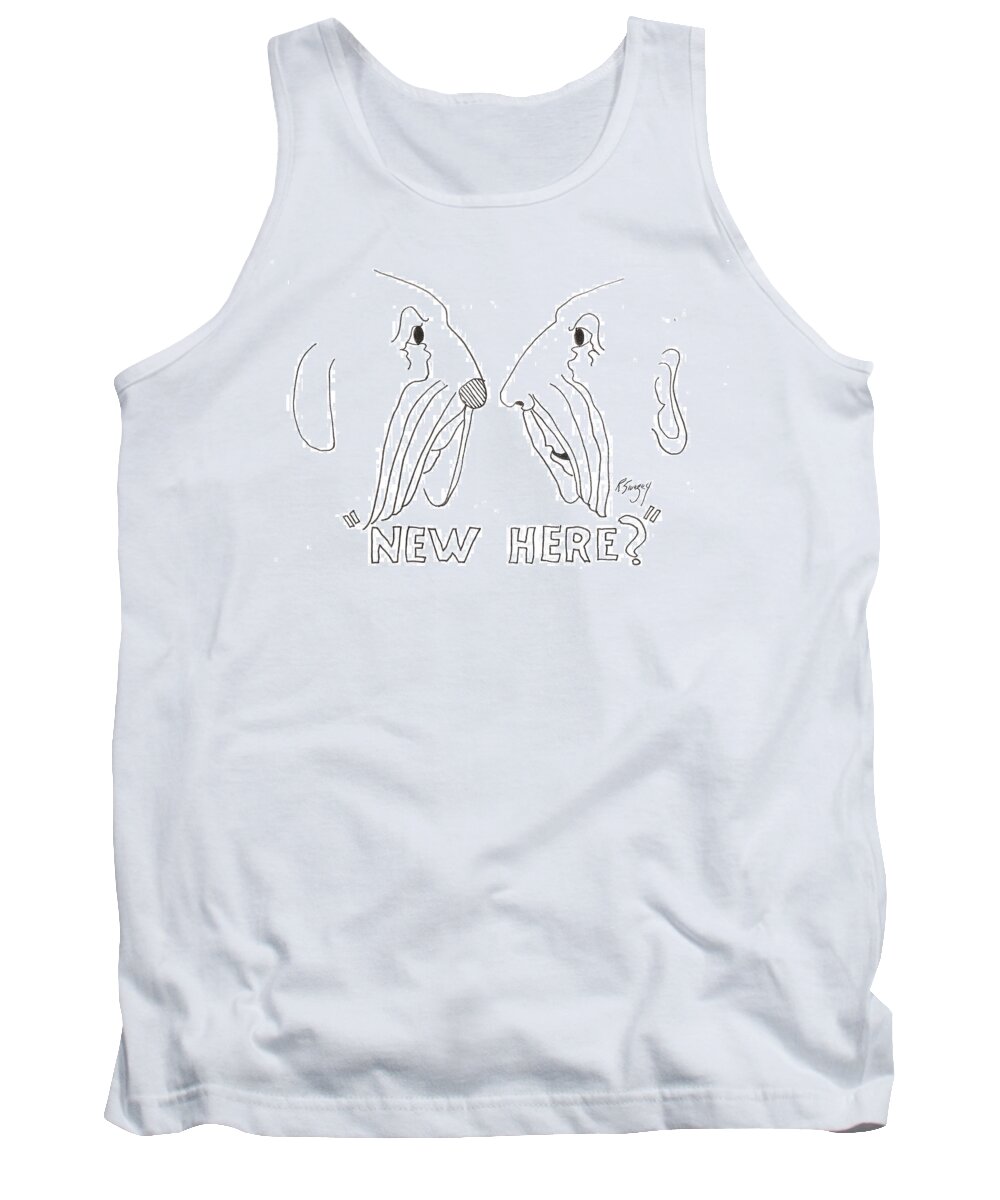 Face Tank Top featuring the drawing Face to Face by R Allen Swezey
